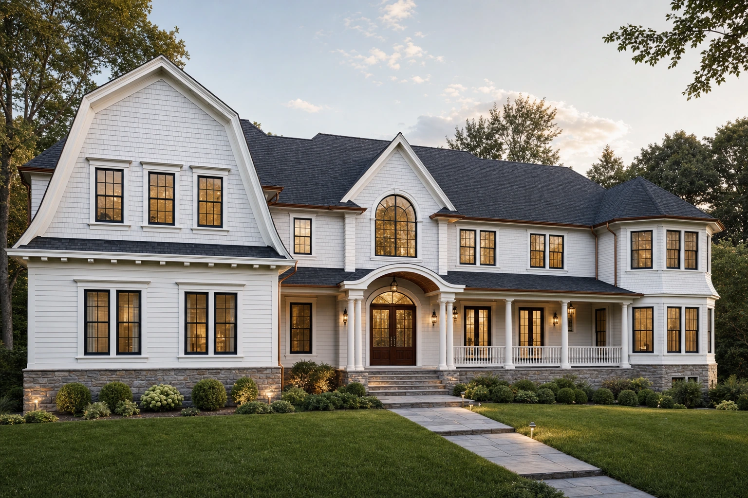 Exterior rendering of an ultra-luxury residential home from Project Whitney.